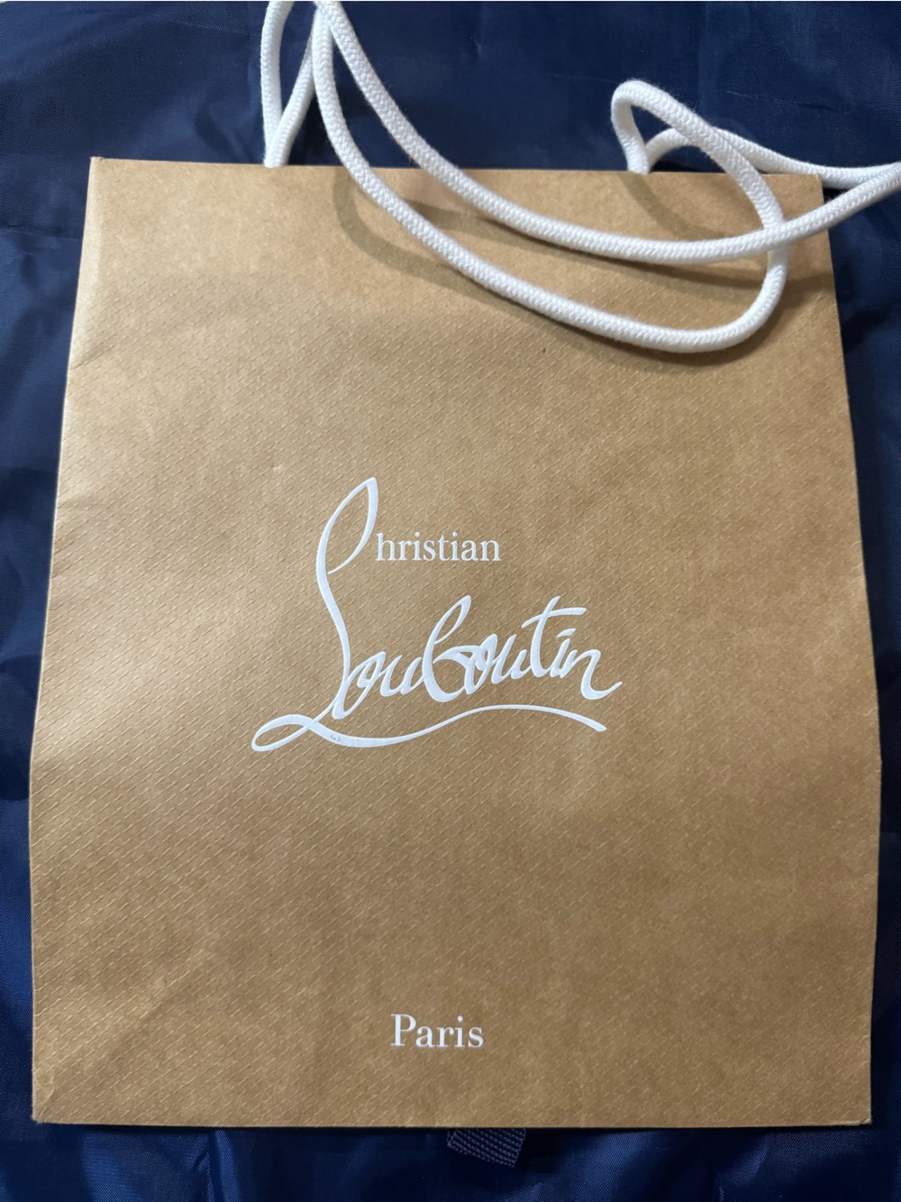 Christian Louboutin 💯% Authentic Iconic Shopping/Gift Bag w/ White rope handles.